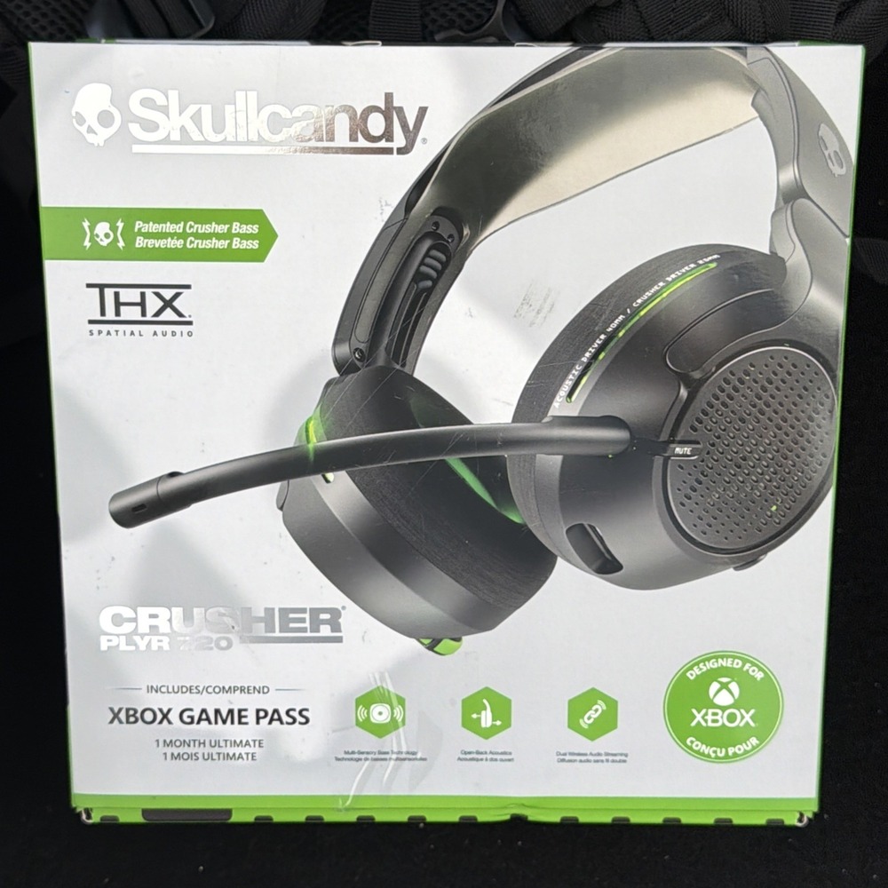Skullcandy Crusher PLYR 720 - Wireless Gaming Headset With Built In Mic - NEW